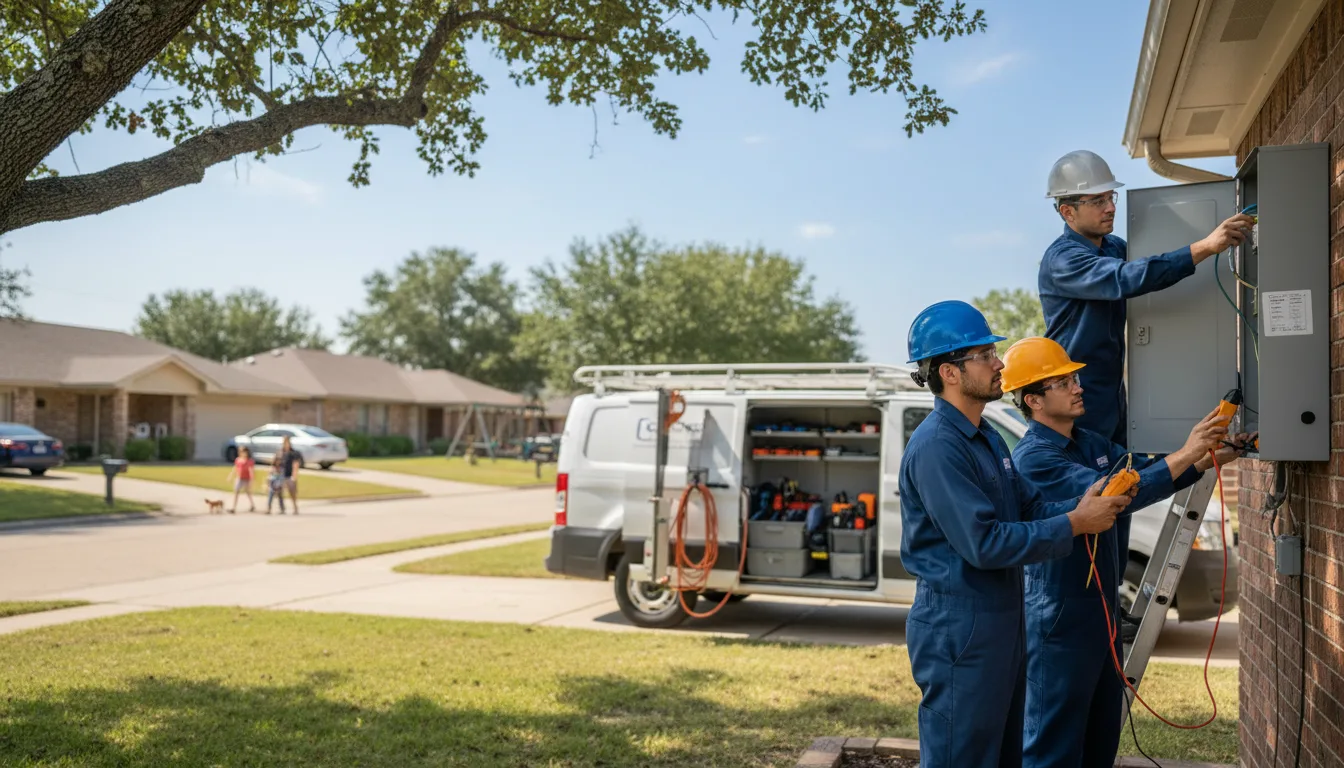 Certified electrician providing emergency electrical services in Mcalester, OK